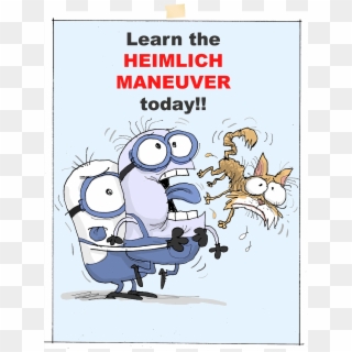 Minions, Learn The Heimlich Maneuver Today - Heimlich Maneuver Minions Clipart