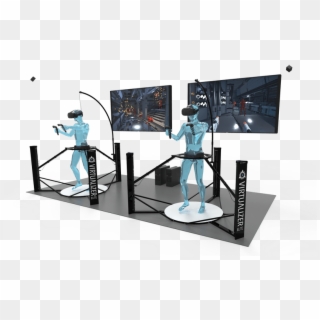 2 Player Vr Entertainment Setup - Virtual Reality Game Setup Clipart