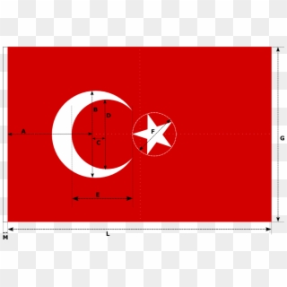 Turk Bayragi Teknik Cizim - Turkish Flag Dimensions Clipart