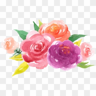 Pintado A Mano De Flores De La Boda Png Transparente - Garden Roses Clipart