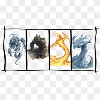 There Are 4 Type Of Elementals - Elemental Clipart