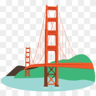 Picture Freeuse Library Bridge The Gap Clipart - Golden Gate Bridge - Png Download