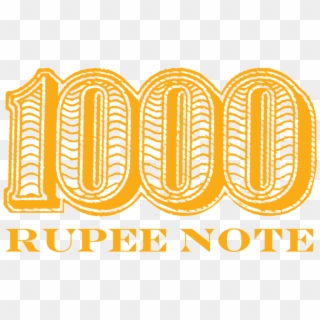 1000 Rupee Note - Illustration Clipart