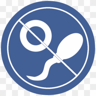 White Sperm And Egg Icons Crossed Out On Blue Circular - Phantom 4 Pro Prop Guard Clipart
