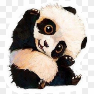 Panda Cub Chibi Kawaii Freetoedit Cute Baby Panda Drawing Clipart Pikpng