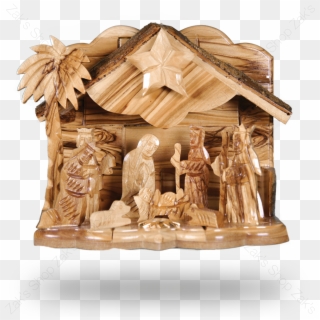 Home / Olive Wood / Inn Nativity Set - Wood Clipart