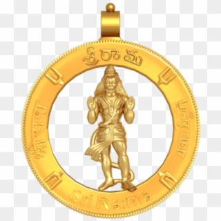 Hanuman 3d Gold Pendant - Gold Medal Clipart