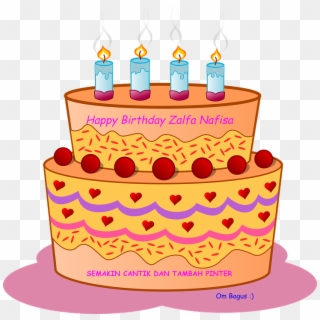 Birthday Cake Celebration Party Food Sweet Candle - Birthday Cake Clip Art - Png Download