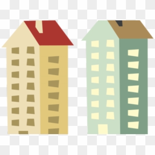 Apartment Complex Clipart Buildin - House - Png Download