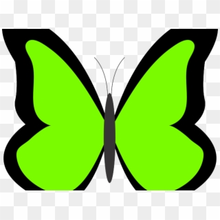 Rainbow Butterfly Clipart Png Format - Butterfly Clip Art Green Transparent Png