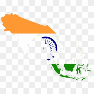 Flag Map Of India Clipart