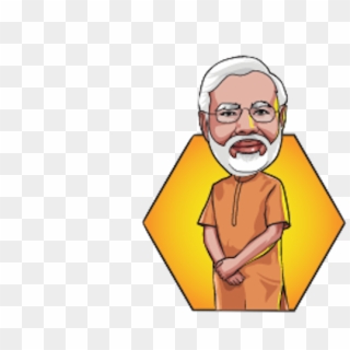 Narendra Modi Stickers Messages Sticker-5 - Narendra Modi In Cartoon Clipart