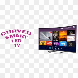Curved Led Tv - Curved Smart Tv Clipart