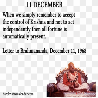 Srila Prabhupada Quotes For Month December - Grace Ac Bhaktivedanta Swami Prabhupada Clipart