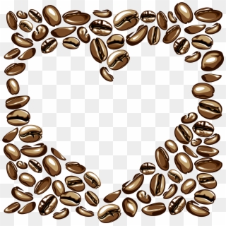 Coffee Beans Clipart Heart - Png Download