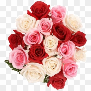Go To Image - Red White And Pink Rose Bouquet Clipart