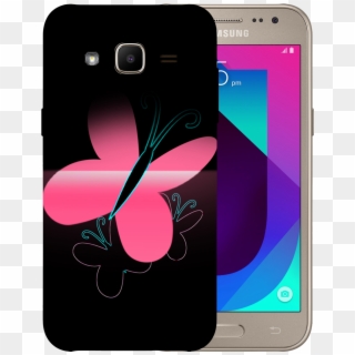 Pink Butterfly Printed Case Cover For Samsung J2 By - Iphone Clipart