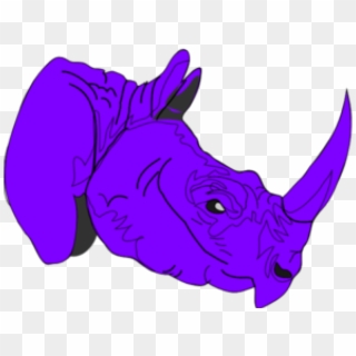 Purple Clipart Rhino - Purple Rhino Clipart - Png Download