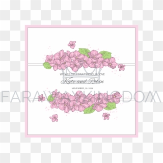Wedding Floral Design Card Frame Vector Illustration - Moth Orchid Clipart