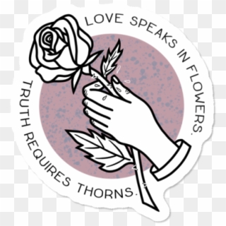 Flowers And Thorns - Illustration Clipart