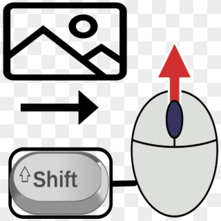 Computer Keyboard Mouse Shortcut To Shift Right - Circle Clipart