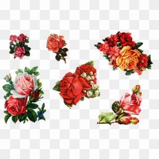 Roses Sticker Old Retro Decoration - Old Stickers Png Clipart