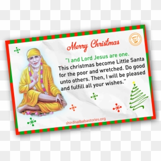 Shirdi Sai Baba Life Teachings Stories Nav Guruvar - Christmas Tree Vector Clipart