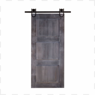 Barn Door 3 Panel Square Distressed Mahogony - Home Door Clipart