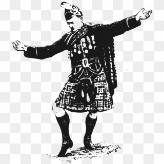 Highlander Png - Free Clip Art Men In Kilt Transparent Png