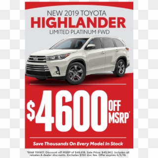 Highlander Special Offers - Compact Sport Utility Vehicle Clipart