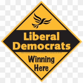 Liberal Democrats Winning Here Poster - Shine A Light On Road Safety Clipart
