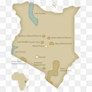 Kenya - Uganda Kenya Tanzania National Parks Map Clipart