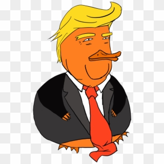 I Drew A Duck Trump - Cartoon Clipart