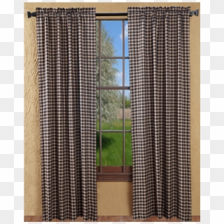 Bingham Star Panel Plaid Set Of 2 - Rustic Plaid Curtains Clipart