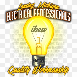 Ibew/neca Electrial Professionals Logo - Incandescent Light Bulb Clipart