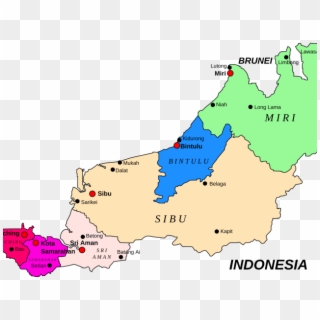 Map Clipart Indonesia - Sarawak Map Png Transparent Png