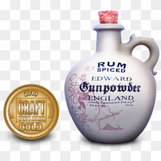 Edward Gunpowder England Rum Spiced - Glass Bottle Clipart