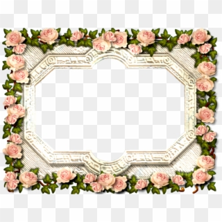 Collage Maker, Picsart, Floral Wreath, Frames, Clip - Rose Frame - Png Download