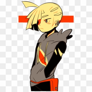 Gladion Doodle Facing The Left - Cartoon Clipart