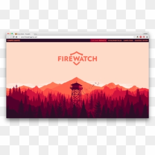 Beautiful Palette, Art Style, And Neat Landing Page - Pc Game Firewatch Clipart