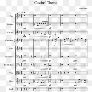 Some Theme Sheet Music For Flute, Clarinet, Violin, - Sheet Music Clipart