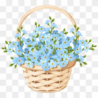 Download Flower Basket Transparent Png Images Background - Basket Of Flowers Clipart