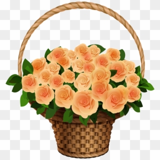 Basket With Yellow Roses Png Clipart Image - Flower Bokeh Png Hd Transparent Png