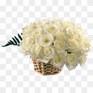 Download White Roses Basket Bouquet Png Images Background - White Roses Bouquet Png Clipart