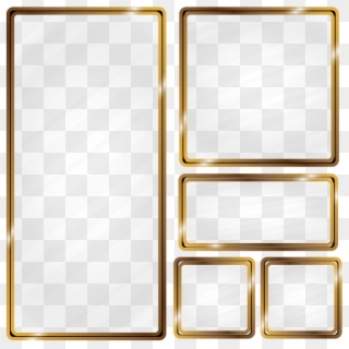 Gold Frame Png Vector - Wood Clipart
