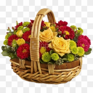 Download Large Transparent Flower Basket Png Images - Bundle Of Flower Clipart