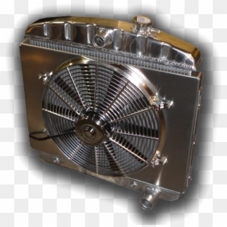 1956 Chevy 6 Cylinder Mount With 3300 Cfm Chrome Electric - 1957 Chevy Truck Radiator Fan Clipart