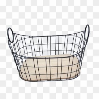 Gridwall Mesh Oval Shape Iron Wire Basket With The - Storage Basket Clipart