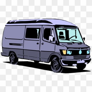 Vector Van Delivery - Compact Van Clipart