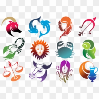 Free Png Colourful Zodiac Signs Set Large Png Images - Star Sign Clipart Transparent Png